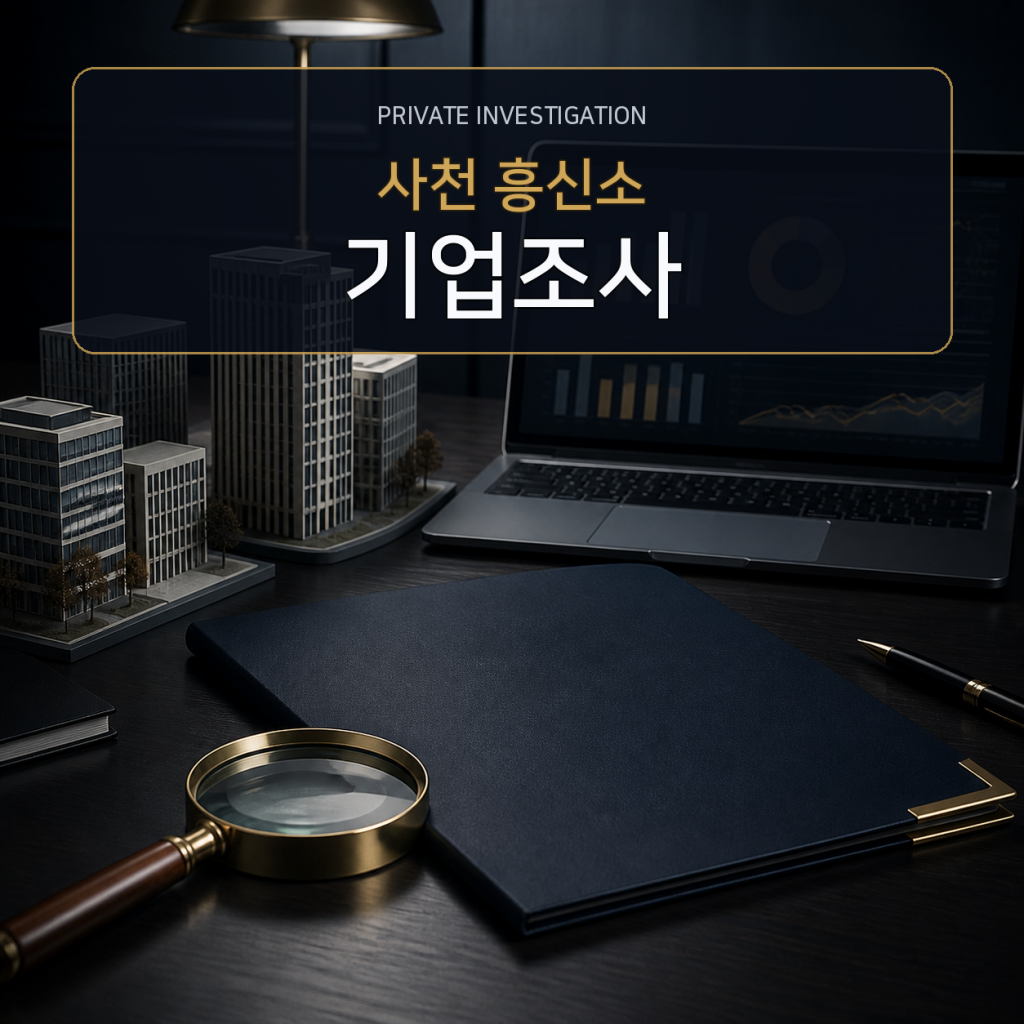 사천 기업·거래처 조사 전문 흥신소
