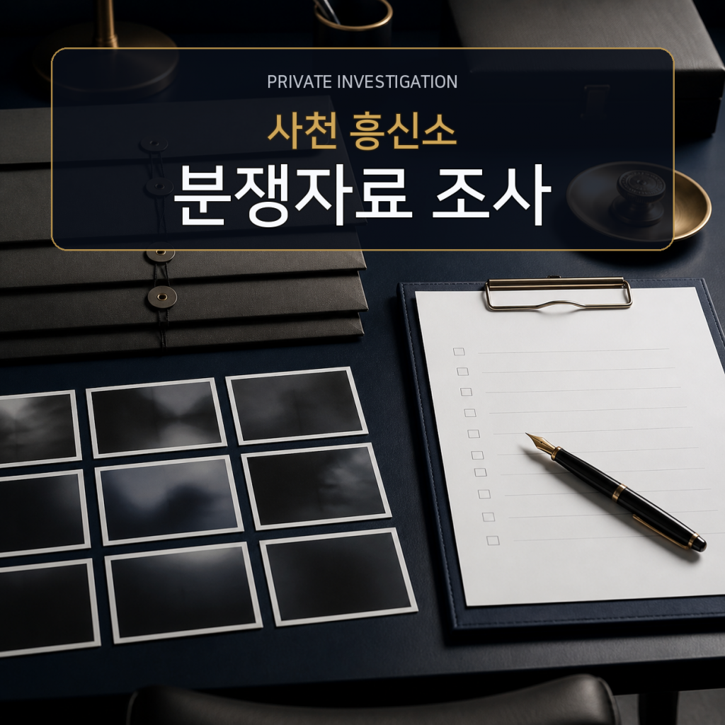 사천 분쟁자료 조사 전문 흥신소
